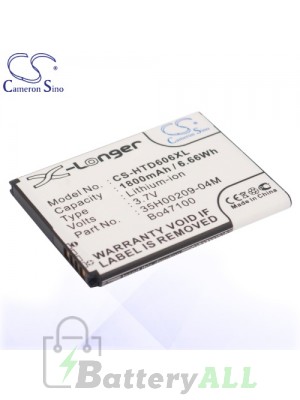 CS Battery for HTC 35H00209-04M / 35H00209-25M / BO47100 Battery PHO-HTD606XL