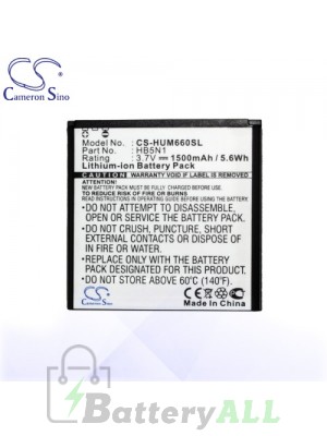 CS Battery for Huawei Ascend U8815 / U8818 / Y220C / Y220S / Y220T Battery PHO-HUM660SL