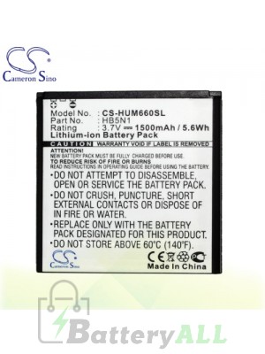 CS Battery for Huawei Ascend Q / Huawei Unite Q / Huawei Wvga Battery PHO-HUM660SL