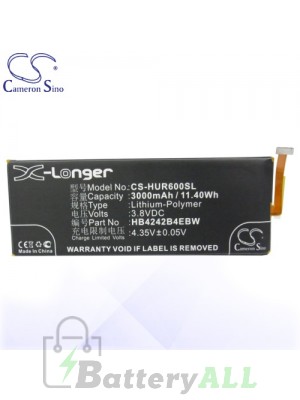 CS Battery for Huawei Mulan / Huawei Raven Battery PHO-HUR600SL
