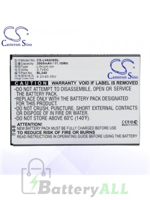 CS Battery for Lenovo BL240 / Lenovo A936 Battery PHO-LVA936SL