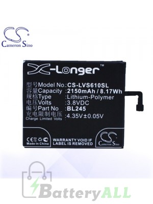CS Battery for Lenovo BL245 / Lenovo S60 / S60-t / S60-w Battery PHO-LVS610SL