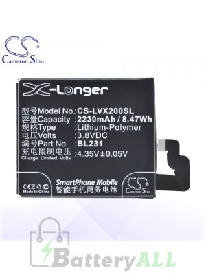 CS Battery for Lenovo BL231 / Lenovo S90e / S90t / S90u Battery PHO-LVX200SL