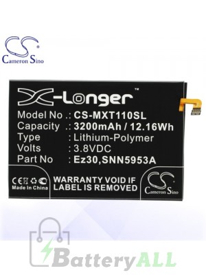 CS Battery for Google Motorola EZ30 / SNN5953A Battery PHO-MXT110SL