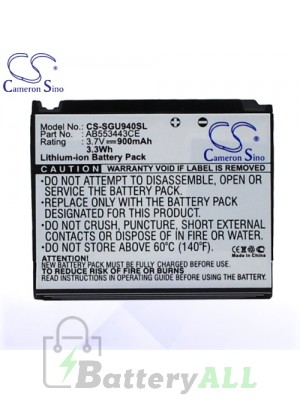 CS Battery for Samsung AB603443EZ / AB603443EZBSTD Battery PHO-SGU940SL
