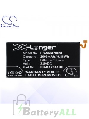 CS Battery for Samsung EB-BA700ABE / GH43-04340A / Galaxy A7 Battery PHO-SMA700SL