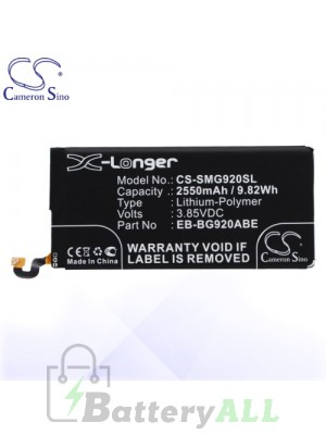 CS Battery for Samsung EB-BG920ABE / GH43-04413A / GH43-04413B Battery PHO-SMG920SL