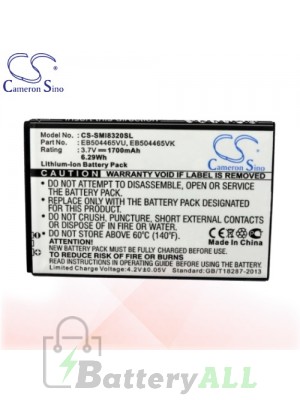 CS Battery for Samsung GT-S8500 / i5700 Galaxy Spica / I637 Battery PHO-SMI8320SL