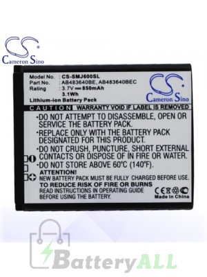 CS Battery for Samsung AB483640BE / AB483640BEC / AB533640AE Battery PHO-SMJ600SL