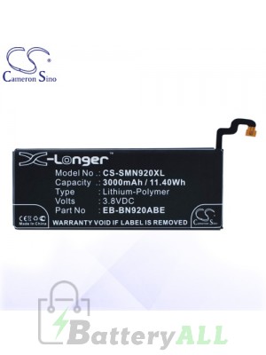 CS Battery for Samsung EB-BN920ABE / Galaxy Note 5 / SM-N9200 Battery PHO-SMN920XL