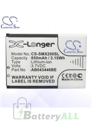 CS Battery for Samsung BST3108BE / BST3108BEC / Samsung GT-S3110C Battery PHO-SMX200SL