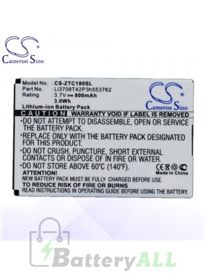 CS Battery for ZTE Li3708T42P3h553762 / Li3708T42P3h553762-H Battery PHO-ZTC180SL