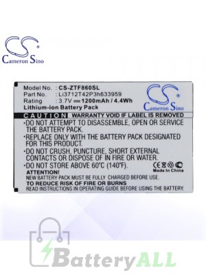 CS Battery for ZTE Li3712T42P3h633959 / ZTE E700 Battery PHO-ZTF860SL