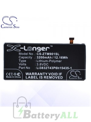 CS Battery for ZTE Li3832T43P6h15435-1 / Li3832T43P6HC15435-1 Battery PHO-ZTM901SL