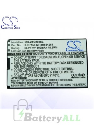 CS Battery for ZTE Racer II / U750 / U960S / U970 / V790 / V857 Battery PHO-ZTU230SL