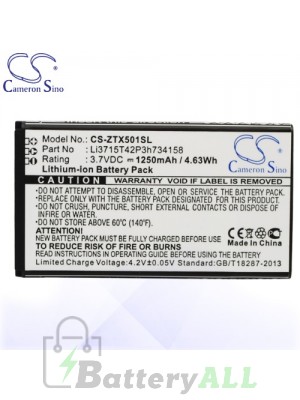 CS Battery for ZTE Li3715T42P3h734158 / ZTE Score M / X500M Battery PHO-ZTX501SL