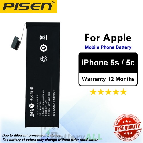Original Pisen Battery For Apple iPhone 5s 5c Battery