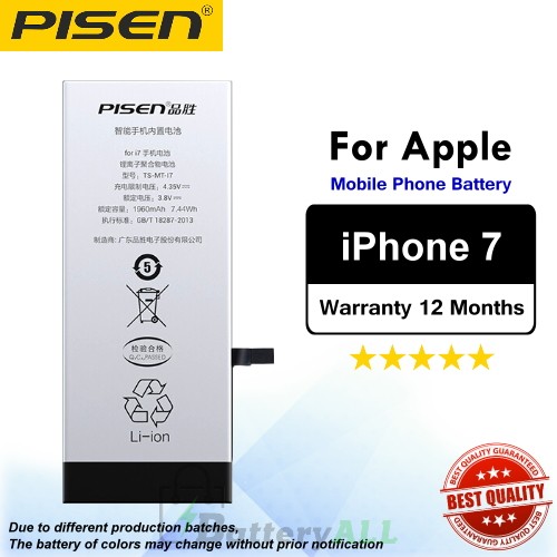 Original Pisen Battery For Apple iPhone 7 Battery