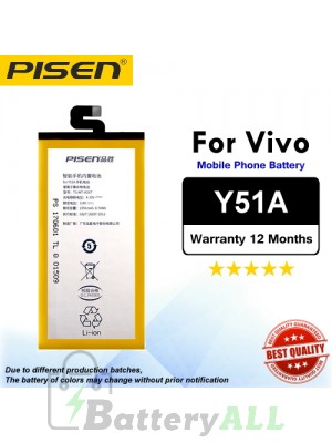 Original Pisen Battery For Vivo Y51A Battery