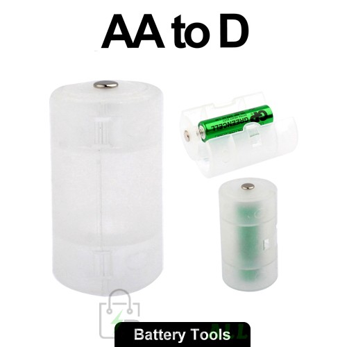 AA to D Size Battery Converter Adaptor Adapter Case S-LIB-0125