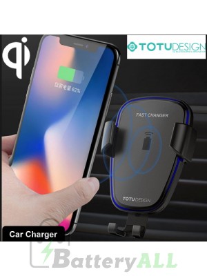 TOTUDESIGN Ruizhi Series Clamping Type Gravity Car Mount & Wireless Charger IP8F3575B