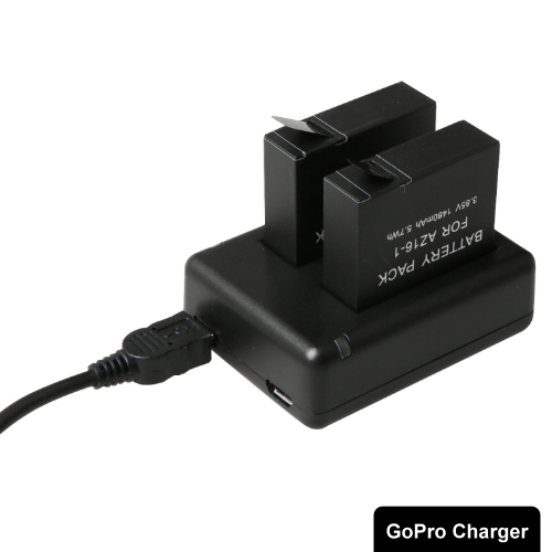 BC-AZ16 Digital Camera USB Dual Batteries Charger for Xiaomi Xiaoyi II 4K DCA0260