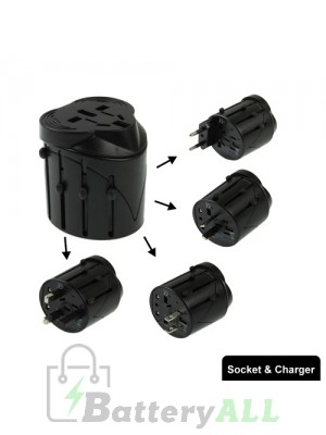 All in 1 EU + AU + UK + US Plug Travel Universal Adaptor 60 x 58 x 56mm S-TC-1131