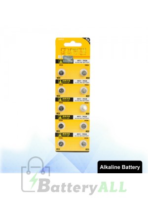 10 PCS AG3 / 392A 1.55V Alkaline Button Battery S-LIB-0304