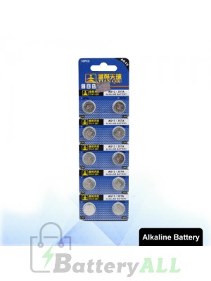 10 PCS AG13 / 357A 1.55V Alkaline Button Battery S-LIB-0305