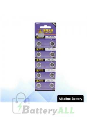 10 pcs AG6 / 371A 1.55V Alkaline Button Battery S-LIB-0312