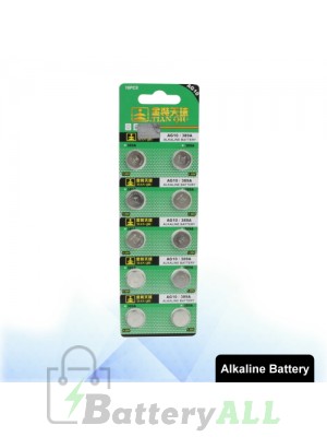 10 pcs AG10 / 389A 1.55V Alkaline Button Battery S-LIB-0316