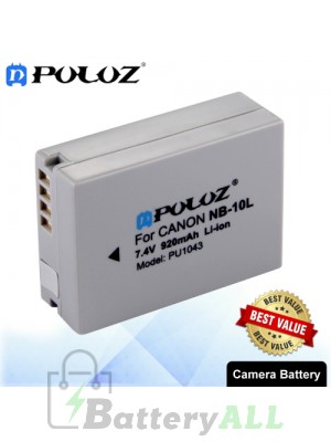 PULUZ NB-10L 7.4V 920mAh Camera Battery for Canon PowerShot G1X PowerShot G15 PowerShot SX50 HS PowerShot SX40 HS PU1043