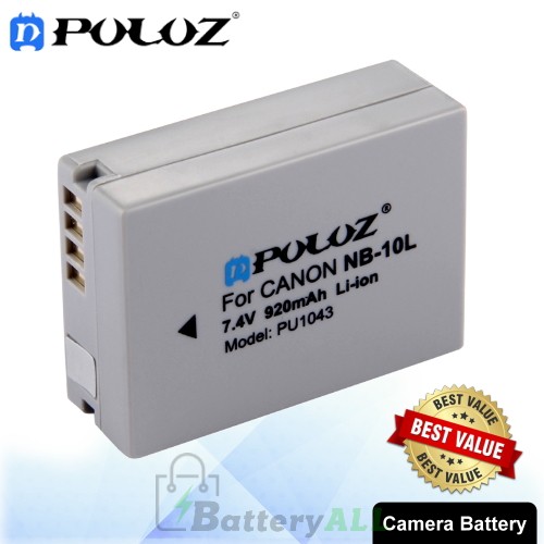 PULUZ NB-10L 7.4V 920mAh Camera Battery for Canon PowerShot G1X PowerShot G15 PowerShot SX50 HS PowerShot SX40 HS PU1043