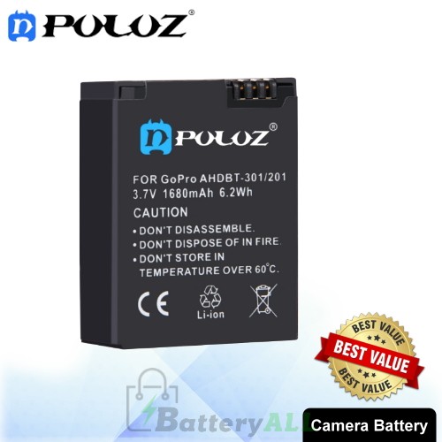 PULUZ AHDBT-301/201 3.7V 1680mAh Battery for GoPro HERO3+ /3 PU36