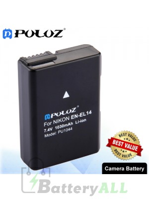 PULUZ EN-EL14 7.4V 1030mAh Decode Camera Battery for Nikon D3100 / D5100 / P7000 / P7100 PU1044