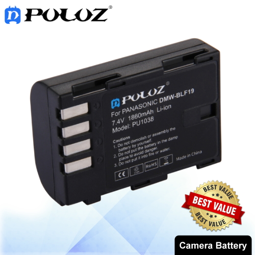 PULUZ DMW-BLF19 7.4V 1860mAh Camera Battery for Panasonic Lumix DMC-GH3 / GH3A / GH3AGK / GH3GK / GH3H / GH3HGK / GH4 / GH4H PU1038