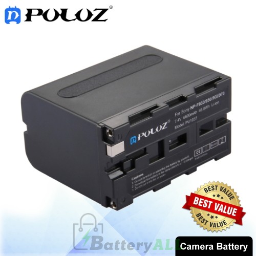 PULUZ NP-F930 / 950 / 960 / 970 7.4V 6600mAh Camera Battery for Sony FDR-AX1E / HDR-FX1000E / HDR-AX2000E PU1037