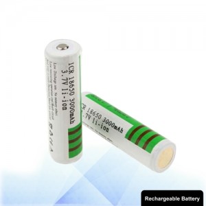 2 PCS Sky Ray ICR 18650 3000mAh Long Lasting Rechargeable Lithium ion Battery with Circuit Protection S-LIB-0222