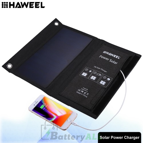 HAWEEL 7W Foldable Solar Panel Charger with USB Port HWL2701