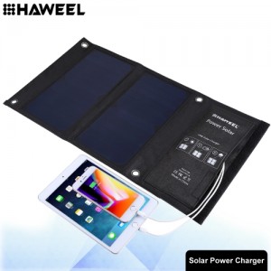 HAWEEL 14W Foldable Solar Panel Charger with Dual USB Ports HWL2702