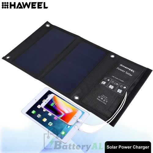 HAWEEL 14W Foldable Solar Panel Charger with Dual USB Ports HWL2702