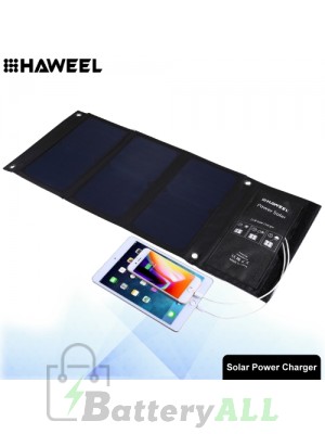 HAWEEL 21W Foldable Solar Panel Charger with Dual USB Ports HWL2703