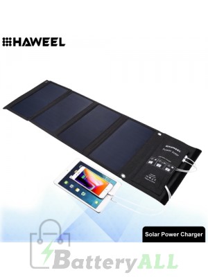 HAWEEL 28W Foldable Solar Panel Charger with Dual USB Ports HWL2704
