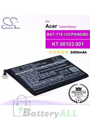 CS-ACB710SL For Acer Tablet Battery Model BAT-715(1ICP5/60/80) / KT.00103.001