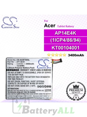 CS-ACB750SL For Acer Tablet Battery Model AP14E4K / AP14E4K (1ICP4/86/94) / KT00104001