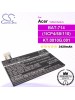 CS-ACT110SL For Acer Tablet Battery Model (1ICP4/68/110) / BAT-714 / KT.0010G.001