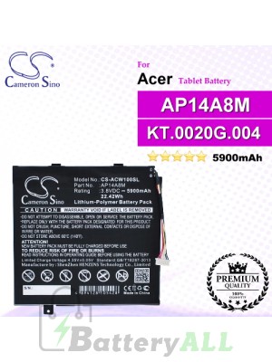CS-ACW100SL For Acer Tablet Battery Model AP14A4M / AP14A8M / KT.0020G.004