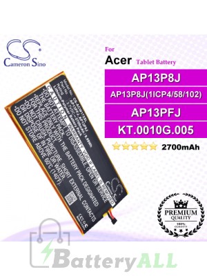 CS-ACW172SL For Acer Tablet Battery Model AP13P8J / AP13P8J(1ICP4/58/102) / AP13PFJ / KT.0010G.005