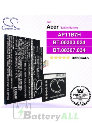 CS-ACW500SL For Acer Tablet Battery Model AP11B7H / BT.00303.024 / BT.00307.034