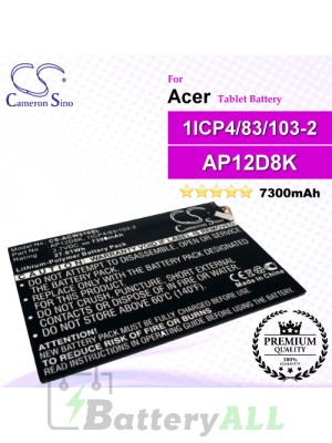 CS-ACW510SL For Acer Tablet Battery Model 1ICP4/83/103-2 / AP12D8K